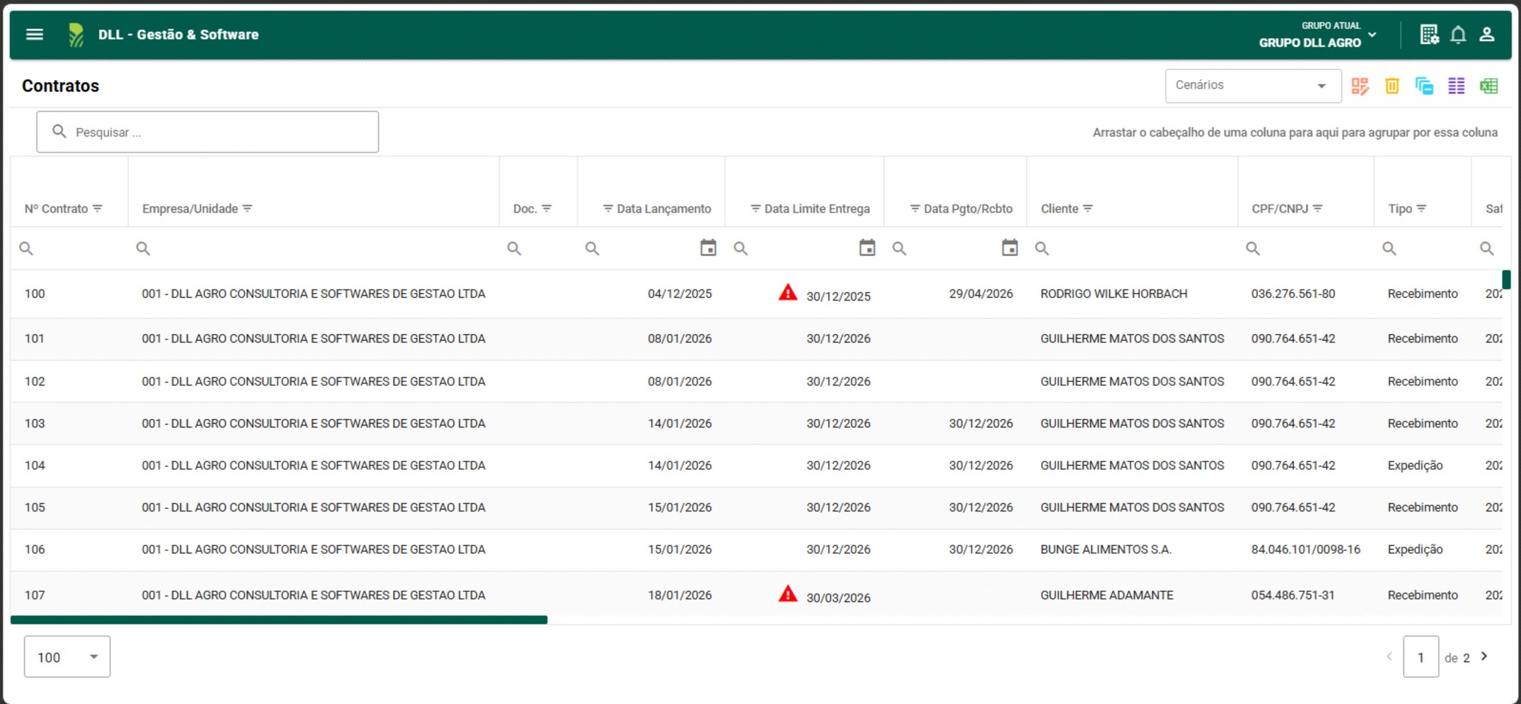 Contratos — SmartList